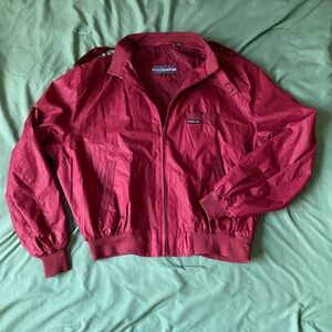 Vintage members only burgundy windbreaker jacket